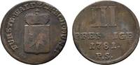 Waldeck Cu 3 Pfennig Friedrich 1763-1812 -
