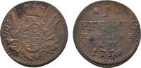 Sachsen-Hildburghausen Cu Pfennig Ernst Friedrich Karl 1745-1780 -