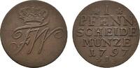 Brandenburg-Preußen Cu Pfennig Friedrich Wilhelm II. 1786-1797 -