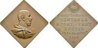 Brandenburg-Preußen Klippenförmige Bronzemedaille Wilhelm I. 1861-1888 -