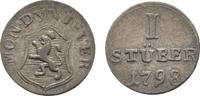 Jever, Herrschaft Friederike Auguste Sophie 1793-1807 Stüber 1798 Silberhütte Sehr schön - vorzüglich