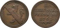 Bamberg, Bistum Cu Leichter Pfennig Adam Friedrich von Seinsheim 1757-1779 -