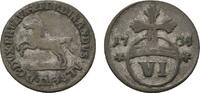 Braunschweig-Wolfenbüttel 6 Pfennig Ferdinand Albrecht II. 1735 -