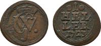 Brandenburg-Bayreuth Cu Heller Georg Wilhelm 1712-1726 -