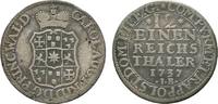 Waldeck 1/12 Taler Karl August Friedrich 1728-1763 -
