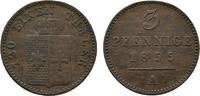 Waldeck Cu 3 Pfennig Georg Victor 1852-1893 -