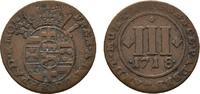 Paderborn, Bistum Cu 3 Pfennig Franz Arnold von Metternich 1704-1718 -