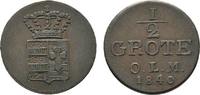Oldenburg Cu 1/2 Grote Paul Friedrich August 1829-1853 -