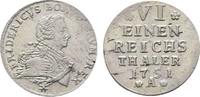 Brandenburg-Preußen 1/6 Taler Friedrich II. 1740-1786 -