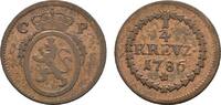Cu 1/4 Kreuzer 1786 Mannheim Pfalz, Kurlinie Karl Theodor 1743-1799 Sehr schön