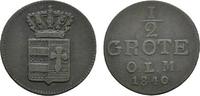 Oldenburg Cu 1/2 Grote Paul Friedrich August 1829-1853 -
