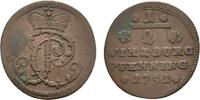 Würzburg, Bistum Cu 1/2 Pfennig Karl Philipp von Greiffenklau-Vollraths 1749-1754 -