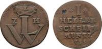 Hessen-Kassel Cu Heller Wilhelm VIII. 1751-1760 -