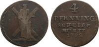 Braunschweig-Calenberg-Hannover Ausbeute Cu 4 Pfennig Georg III. 1760-1820 -