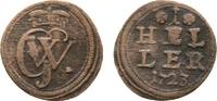 Brandenburg-Bayreuth Cu Heller Georg Wilhelm 1712-1726 -