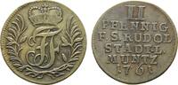 Schwarzburg-Rudolstadt Cu 2 Pfennig Johann Friedrich 1744-1767 -