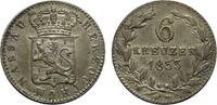 6 Kreuzer 1833 Nassau Wilhelm 1816-1839 Vorzüglich +