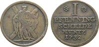 Braunschweig-Calenberg-Hannover Ausbeute Cu Pfennig Georg II. 1727-1760 -