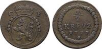 Pfalz, Kurlinie Cu 1/2 Kreuzer Karl Theodor 1743-1799 -