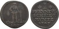 Braunschweig-Wolfenbüttel Cu Pfennig Karl I. 1735-1780 -
