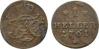 Sachsen-Hildburghausen Cu Heller Ernst Friedrich Karl 1745-1780 -