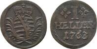 Sachsen-Hildburghausen Cu Heller Ernst Friedrich Karl 1745-1780 -