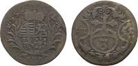 Sachsen-Coburg-Saalfeld 3 Pfennig Christian Ernst und Franz Josias 1729-1745 -