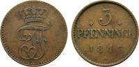 Mecklenburg-Schwerin Cu 3 Pfennig Friedrich Franz II. 1842-1883 -