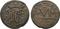 Bentheim-Tecklenburg-Rheda Cu 6 Pfennig Moritz Casimir 1710-1768 -