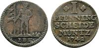 Braunschweig-Calenberg-Hannover Cu Pfennig Georg II. 1727-1760 -
