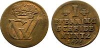 Braunschweig-Lüneburg-Celle Cu Pfennig Georg Wilhelm 1665-1705 -