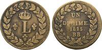 Frankreich Cu 10 Centimes Ludwig XVIII. 1814, 1815-1824 -