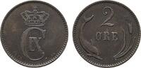Dänemark Cu 2 Öre Christian IX. 1863-1906 -