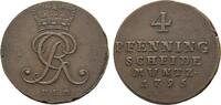 Braunschweig-Calenberg-Hannover Cu 4 Pfennig Georg III. 1760-1820 -