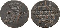 Brandenburg-Preußen Cu Pfennig Friedrich Wilhelm II. 1786-1797 -