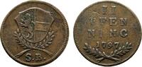 Salzburg, Erzbistum Cu 2 Pfennig Hieronymus Graf Colloredo 1772-1803 -