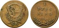 Salzburg, Erzbistum Cu Pfennig Hieronymus Graf Colloredo 1772-1803 -
