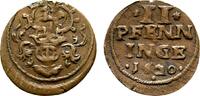 Braunschweig-Wolfenbüttel Cu 2 Pfennig Kippermünzen im Gebiet Friedrich Ulrichs -