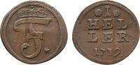 Brandenburg-Bayreuth Cu Heller Friedrich 1735-1763 -