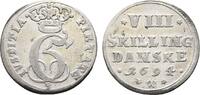 Dänemark 8 Skilling Christian V. 1670-1699 -