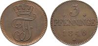 Mecklenburg-Schwerin Cu 3 Pfennig Friedrich Franz II. 1842-1883 -