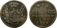 Sachsen-Hildburghausen Cu Pfennig Ernst Friedrich Karl 1745-1780 -