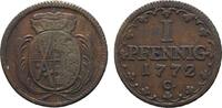 Sachsen-Albertinische Linie Cu Pfennig Friedrich August III. 1763-1806 -