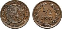 1/2 Cent 1900 Niederlande-Königreich Wilhelmina I. 1890-1948 Fast vorzüglich
