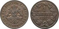 Cu Kreuzer 1863 Nassau Adolph 1839-1866 Vorzüglich - Stempelglanz