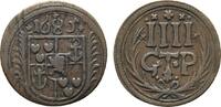 Bentheim-Tecklenburg-Rheda Cu 4 Pfennig Johann Adolph 1674-1700 -