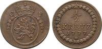 Pfalz, Kurlinie Cu 1/2 Kreuzer Karl Theodor 1743-1799 -