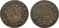 Baden-Durlach Cu 1/2 Kreuzer Carl Ludwig Friedrich 1811-1818 -