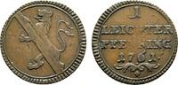 Bamberg, Bistum Cu Leichter Pfennig Adam Friedrich von Seinsheim 1757-1779 -