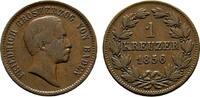 Baden-Durlach Cu Kreuzer Friedrich I. 1852-1907 -